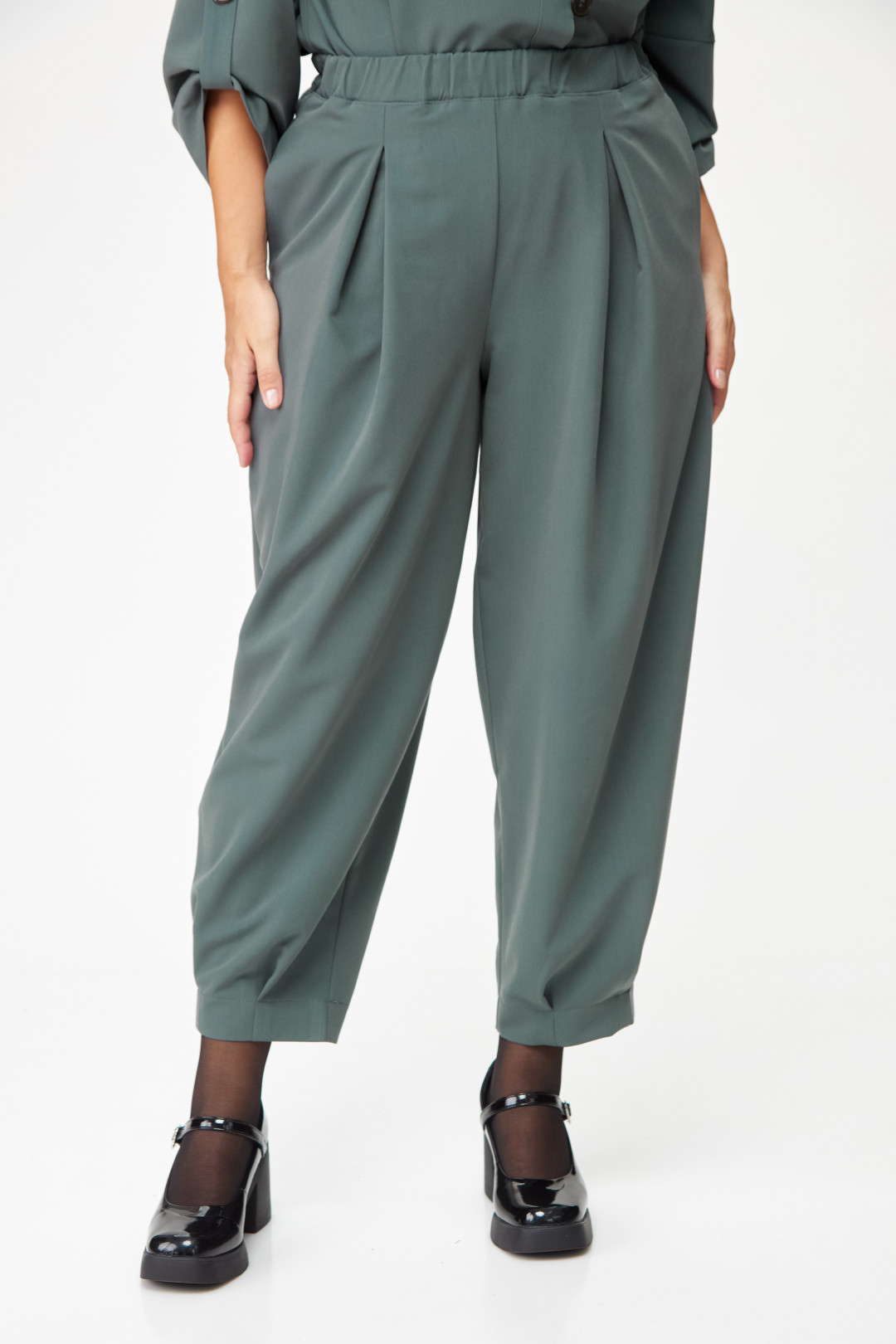 Костюм Мишель Шик 1355 зеленый, графит - фото 6